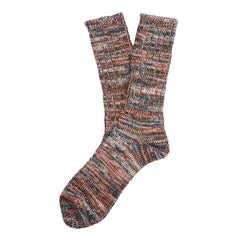 Anonymous Ism 5 Colour Mix Crew Cotton Men's Orange Socks
