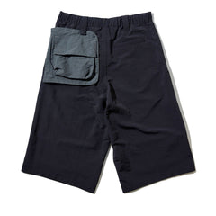 LAKH Conversion Flared Half-Pants Black