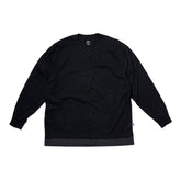 LAKH Distressed Patch Layering Tee Black