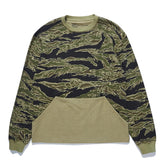 Maharishi Men Camo Harvest Crew Sweat Mint Gold Tigerstripe