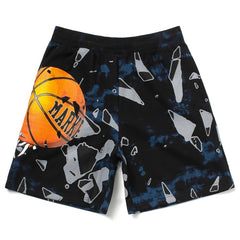 Market Men Shattered Backboard Tie-Dye Shorts Black Blue 395000241-TIE