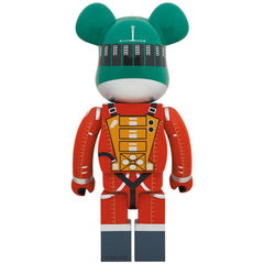 Medicom Japan 2001: A Space Odyssey Green Helmet Orange Space Suit 1000% Bearbrick