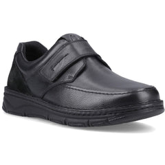 Hush Puppies Forde Touch Fastening Leather Men's Black Loafers