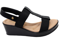 Comfortflex Senna Womens Cushioned Comfort Footbed Wedge Sandals