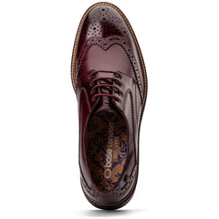 Base London York Leather Men's Bordo Brogues Shoes