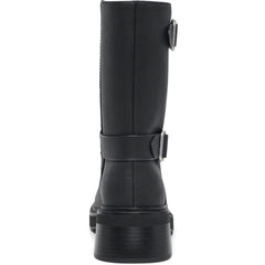 ONLY BUTTER-2 Polyurethane Women's Black Heeled Mid Calf Boots