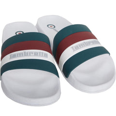 Lambretta Prince Men's White/Green Slides