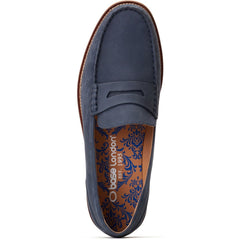 Base London Garfield Leather Men's Navy Loafers