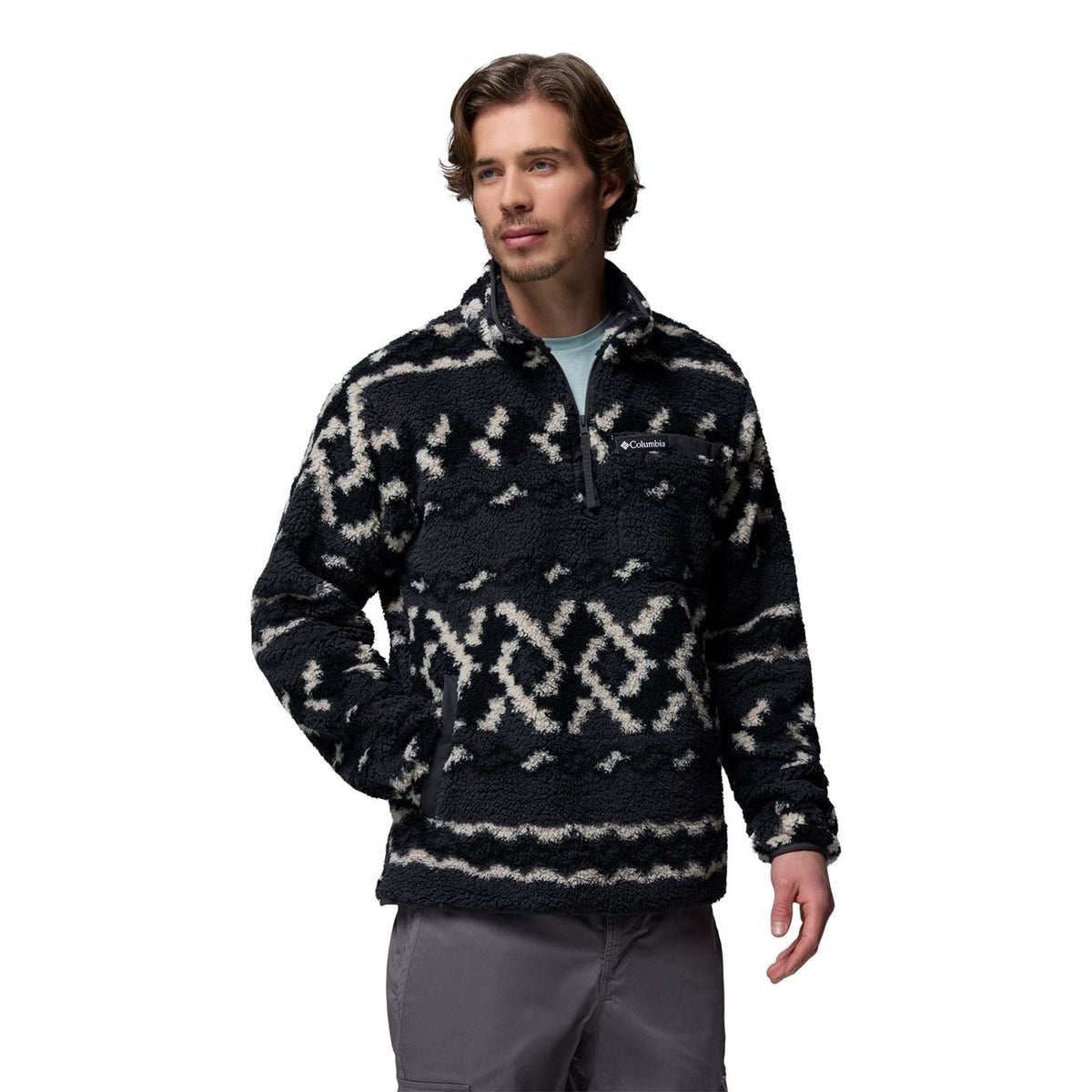 Columbia Rugged Ridge High Pile Half Zip Men's Black Fleece Pullover