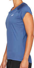 Asics Cap Short Sleeve Womens Running Top - Blue