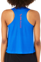 Asics Nation Womens Running Vest Tank Top - Blue