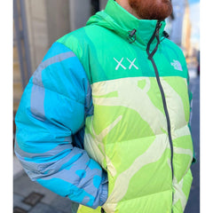 KAWS x The North Face Retro 1996 Nuptse Jacket Safety Green