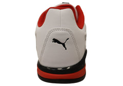 Puma Electro SL Mens Comfortable Lace Up Shoes White Black Red