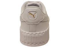 Puma Carina 3.0 Womens Leather Lace Up Casual Shoes White