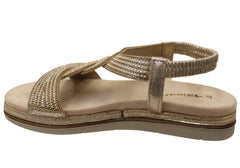 Tamaris Deedee Womens Low Wedge Sandals With Comfortable Footbed