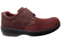Propet Womens Olivia Leather Comfort Adjustable Strap Wide Fit Shoes