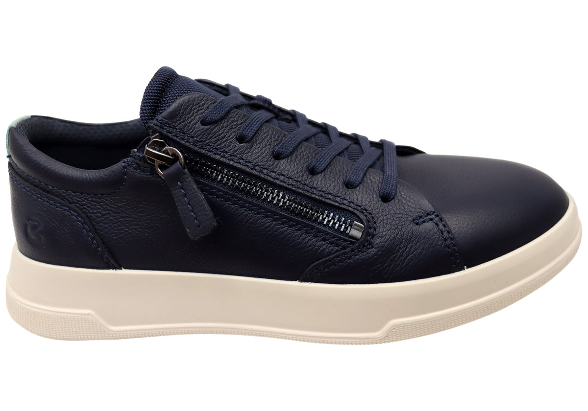 ECCO Move Womens Zip Lace Comfortable Sneakers