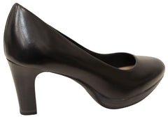 Tamaris Amelya Womens Comfortable Platform Leather Pumps Heels