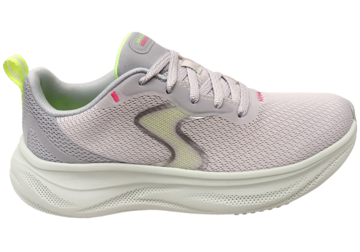 Skechers Womens Skech Cloud Smooth Wave Comfortable Lace Up Shoes