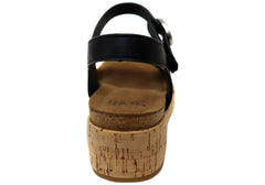 Sofft Capri Womens Leather Low Heel Sandals With Comfortable Footbed