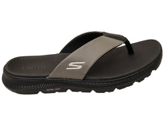 Skechers Mens Go Consistent Sandal 2.0 Canton Thongs Taupe Black