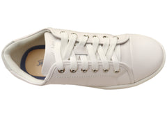 Florsheim Womens Comfortable Leather Crossover Cap Cap Toe Sneakers