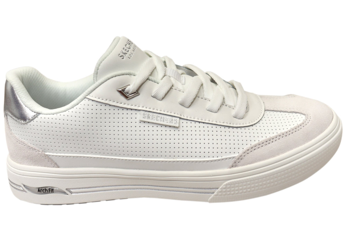 Skechers Womens Arch Fit Arcade Comfortable White Shoes