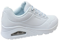 Skechers Womens Uno Stand on Air Comfortable Shoes Light Denim