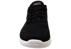 Skechers Womens GO Walk Joy Violet Comfortable Shoes Black Rose Gold