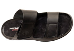 Pegada Thorne Mens Comfortable Leather Slide Sandals Made In Brazil