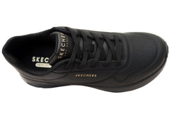 Skechers Womens Uno Lite Lite Work Comfortable Slip On Shoes