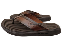 Pegada Jude Mens Comfortable Leather Thongs Sandals Made In Brazil