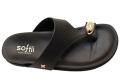 Softli Violet Womens Brazilian Thongs Sandals Flexible Comfort Footbed