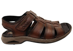 Pegada Alaric Mens Comfortable Leather Sandals Made In Brazil