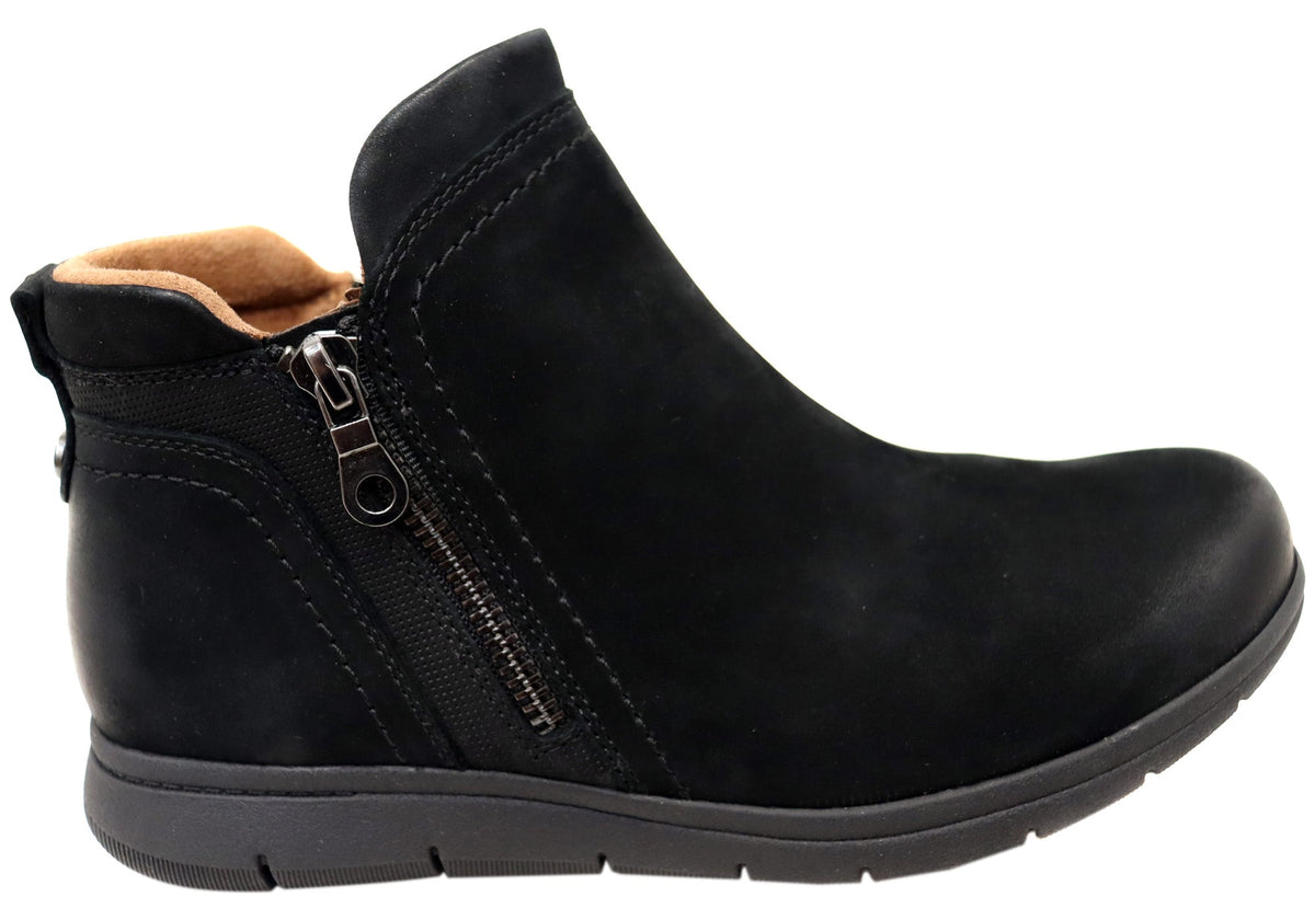Cobb Hill Lidia Zip Boot Comfortable Leather Ankle Boots