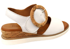 Orizonte Harmonyfeel Womens Comfortable European Leather Wedge Sandals