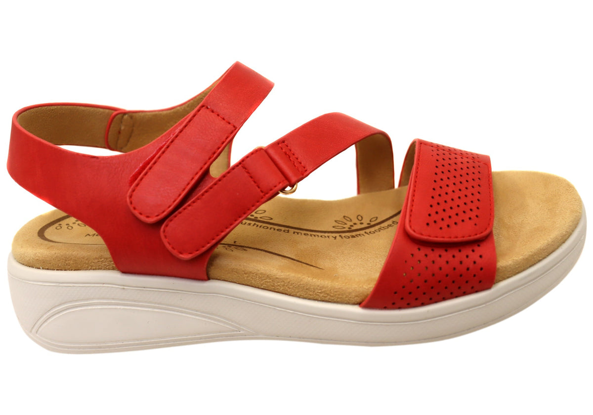 Scholl Orthaheel Sandra Womens Comfortable Memory Foam Sandals