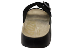 ECCO Cozmo Mens Comfortable Nubuck Leather Slides Sandals