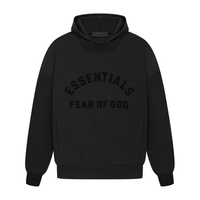 Fear of God Essentials Arch Logo Hoodie Jet Black