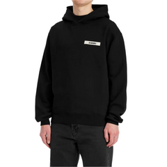 Jacquemus Gros Grain Logo Hoodie Black