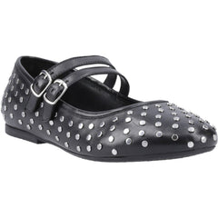 Hush Puppies Nixie Leather Women's Black Flats