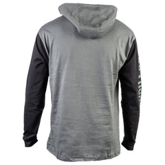 Caterpillar Hooded Long Sleeve Cotton Men's Grey T-Shirt
