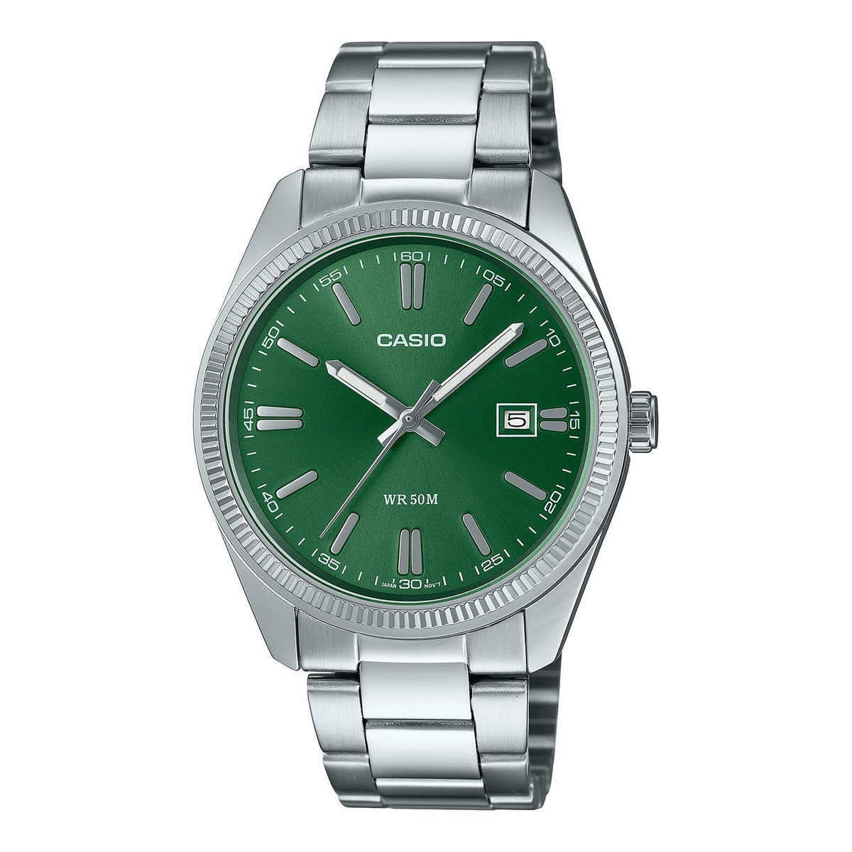 Casio Vintage Green Dial Stainless Steel MTP1302D-3A