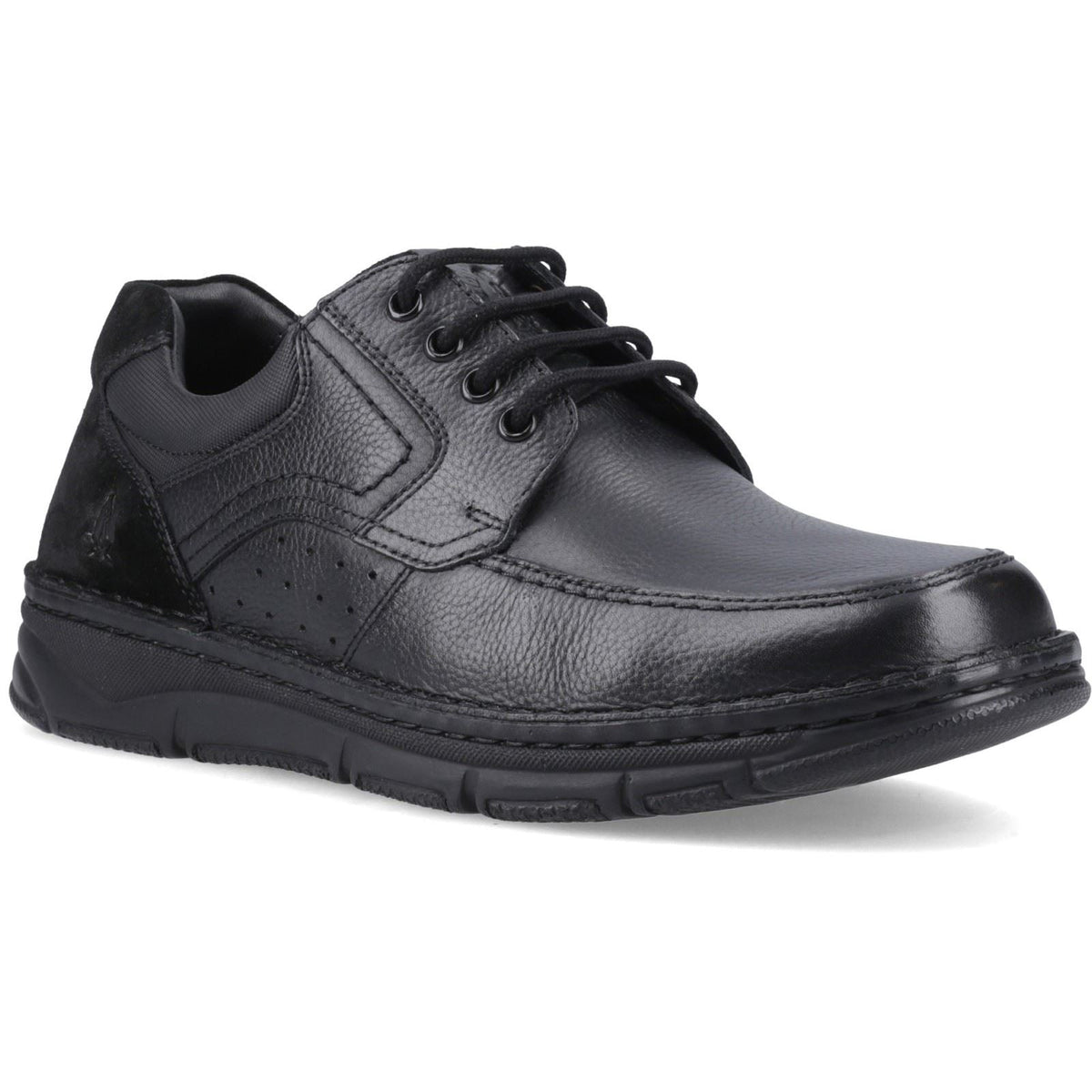 Hush Puppies Franklin Lace Up Shoe Leather Men's Black Loafers
