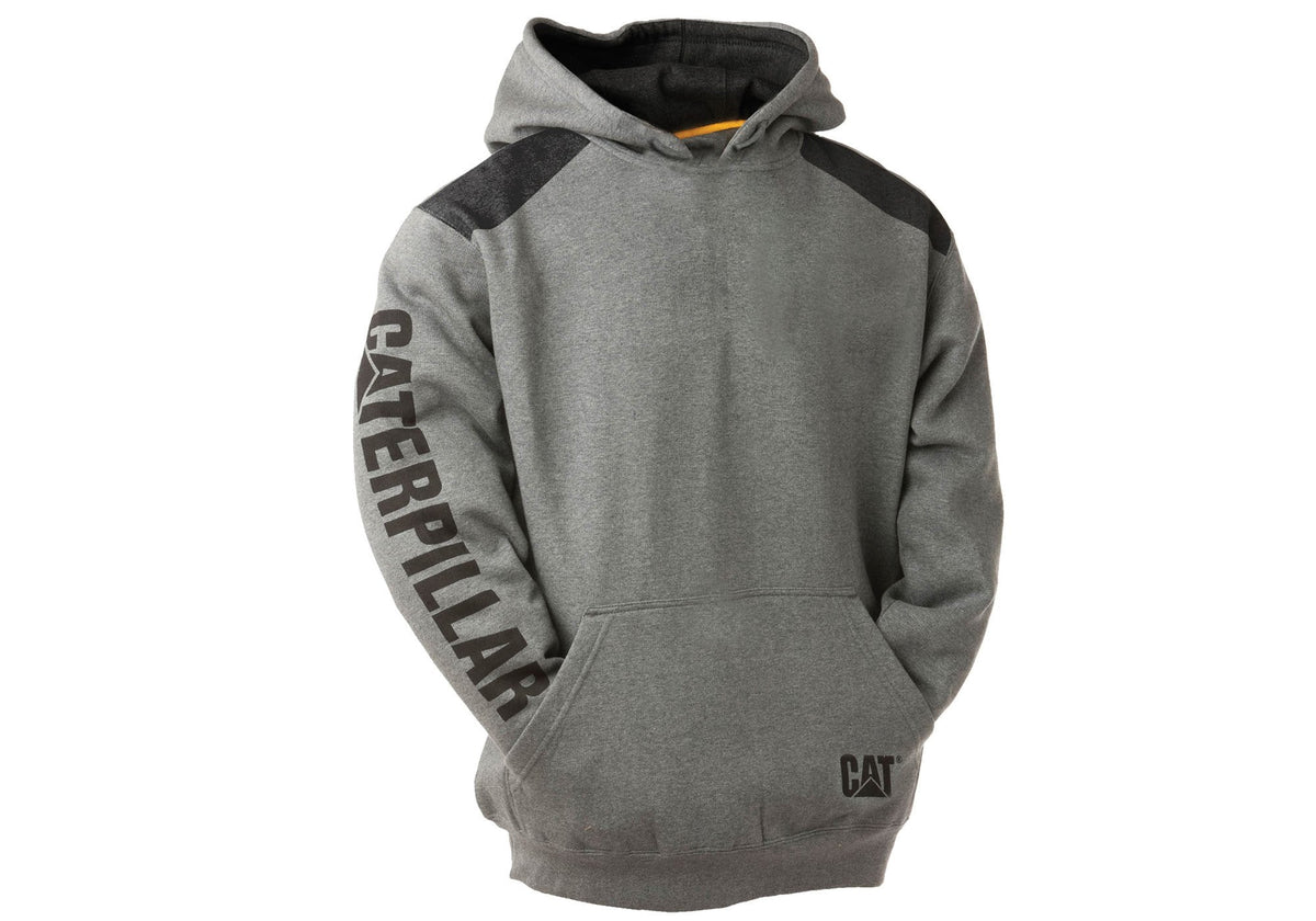 Caterpillar Mens Comfortable Versatile Logo Panel Hooded Sweat Shirt