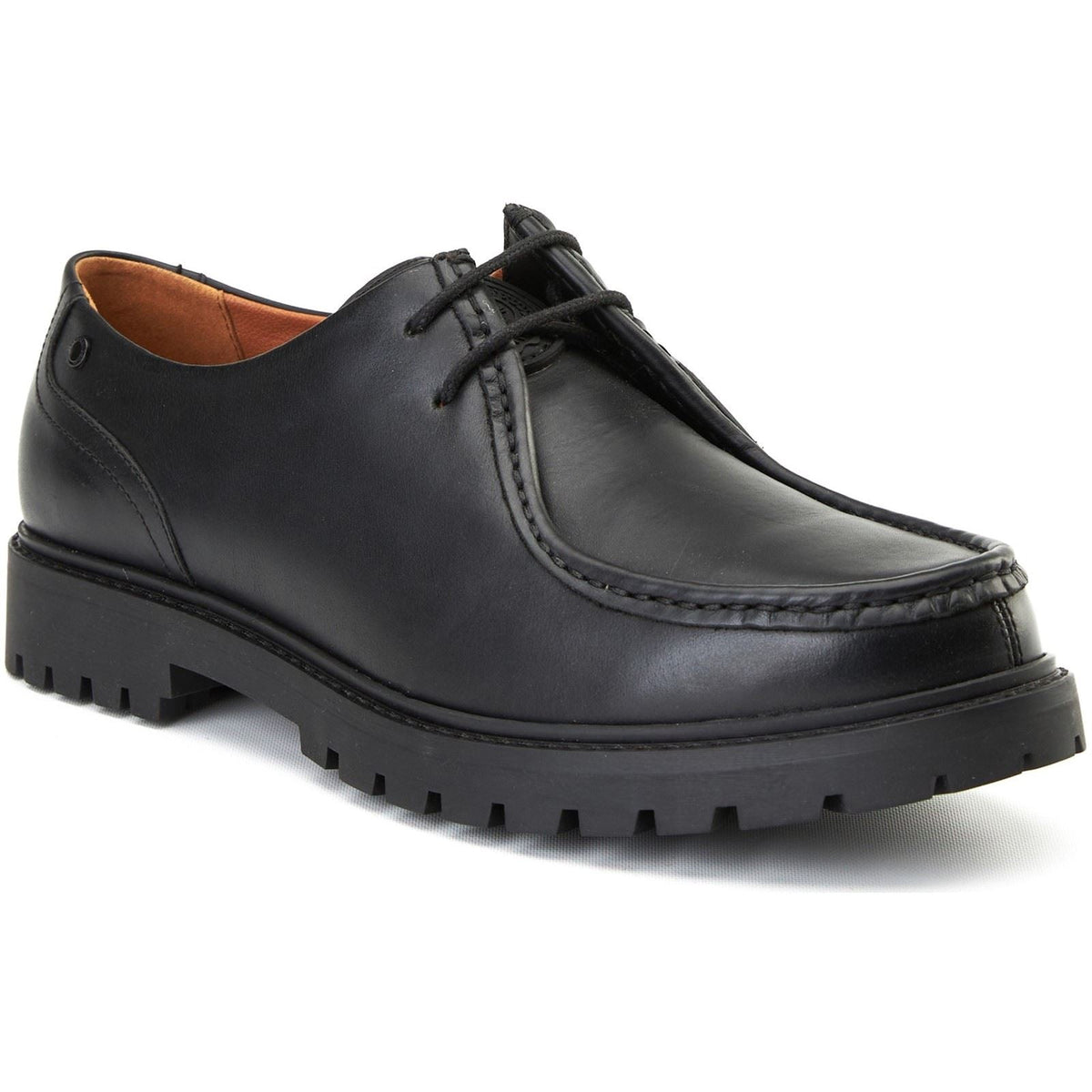 Base London Carbon Leather Men's Black Moccasins Shoes
