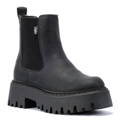 Buffalo Aspen Chelsea Vegan Nappa Women's Black Boots