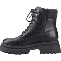 Rocket Dog Danie Faux Leather Women's Black Heeled Mid Calf Boots
