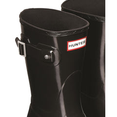 Hunter Womens  Gloss Black Original Short Wellington Boots