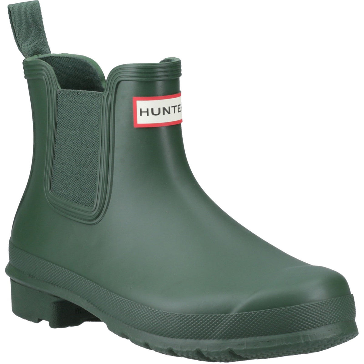 Hunter Womens Matt  Green Original Chelsea Boots